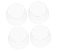 POPETPOP Mini Plastic Fish Bowls Set of 4 Aquarium Tank for Goldfish Fish Bowl for Home Decor