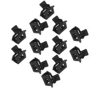 POPETPOP Mini Small Hair Clips 12pcs Black Rectangle Plastic Small Clips for Hair with Strong Grip Non Slip for Sensitive Users On the Go