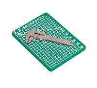 POPETPOP Mini Vernier Caliper for Dollhouse Early Education Durable and Realistic Micro Scene Decoration with DIY Crafting Mat Compact Tiny Ruler for Miniature House Accessories and School