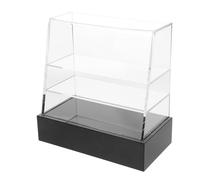 POPETPOP Miniature Cake Cabinet for Dollhouse Realistic Pastry Display Case Sturdy Model Furniture for Home School and Office Decor Easy to Assemble Disassemble