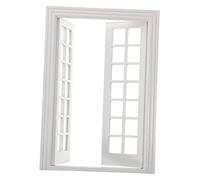 POPETPOP Miniature Doll House Double Opening Door Creative DIY Door Accessory for Scale Mini House Decor Enhance Boy Girl Imagination with Beautiful Design and Interactive Play