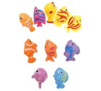 POPETPOP Miniature Fish Figurines with Long Serving Life and Decorative Features Plastic 10pcs Animal Decorations Random Color for Fish Tank for Aquarium and Fairy Garden