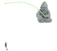 POPETPOP Miniature Fisherman Figurine Delicate Old Man Fishing Statue for Fish Tank Garden Decor for Bonsai and Landscape Design