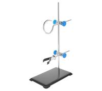 POPETPOP Miniature Portable Iron Support Stand 30cm Height Lab Retort Stand Platform for Laboratory Equipment Chemistry Experiments Random Style
