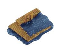 POPETPOP Miniature Psychological Sandplay Dock Accessory Resin Boat Dock Model for Dollhouse Scenery Miniature Garden Pier Decor Play Therapy Prop for Sandbox Therapy