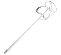 POPETPOP Mixing Paddle Stirring Rod Threaded Concrete Mixer Accessory Galvanized Steel 11.3cm S-Shaped Paddle Mixer for Paint and Stains for Home DIY Projects and Crafting