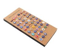 POPETPOP Multi-function State Flag Push Pins with Assorted Colour Wooden and Iron Heads, for Geography Lessons and Home Use, Mark Locations on Maps with Novelty Design