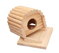 POPETPOP Multi-functional Hamster Cabin Pet House Wooden Construction for Boredom Breaker Comfortable Sleep