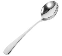 POPETPOP Multi-Functional Stainless Steel Soup Spoon Silver Small Size 3.5Mm Thick for Daily Kitchen Use