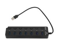 POPETPOP Multi USB Port Expander Hub for Laptop High-Speed Data Transmission USB Extension Cable and Adapter with 7-Port Backup Power Supply