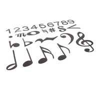 POPETPOP Music Note Magnets for Education Double Sided, Large Black Magnetic Staff Symbols Synthetic Rubber and Magnetic Powder, for Classroom and Teacher Use
