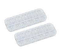 POPETPOP Nail Charms for Nails Easy Organization 2 Boxes Ocean Themed with 3d Resin Seashells Sea Stars Pearls Coconut Tree Pieces a 12-grid Box and Versatile Application for Summer
