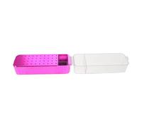 POPETPOP Nail Drill Bits Organizer Box 40 Holes Acrylic Enclosed Design Dust Protection Portable for Workshop and DIY Projects