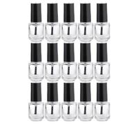 POPETPOP Nail Polish Organizer Bottles 25Pcs 5Ml Glass and Plastic Nail Gel Bottles with Brush Caps Designed for Toenail Manicure