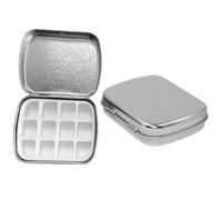 POPETPOP Nail Polish Palette Case 2 Sets 6.00X4.70X1.50Cm Easy to Clean Travel Nail Art Storage Box with 12-Grid Pan for Home and Outdoor Travelling