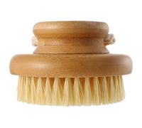 POPETPOP Natural Bamboo Bath Brush Round Hemp Scrubbing Pad - 1pcs Body Scrubber for Exfoliating and Massage - Eco-Friendly Shower Accessory for Deep Cleaning and Spa Bathing