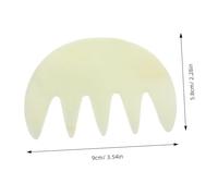 POPETPOP Natural Jade Gua Sha Massage Comb with Large Five Tooth Design for Scalp Exfoliation and Head Relaxation Portable Jade Stone Scalp Massager to Reduce Tension and Sleep Quality