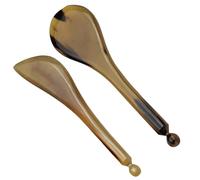 POPETPOP Natural Yak Horn Acupressure Pen Set 2Pcs Portable Facial and Eye Massage Tools Rounded Tips for Trigger Point Stimulation Suitable for Stress Relief Sessions