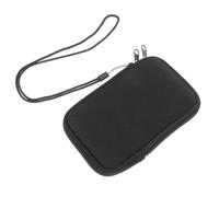 POPETPOP Neoprene Phone Case Sleeve with Zippered Closure and Portable Lanyard, Shock Sock Pouch Holder Protects Smartphone for Running and Beach Use, Black Cell Phone Pouch