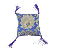 POPETPOP Nepal Style Blue Cloth Singing Bowl Cushion Pad for Protecting and Fixing Buddha Sound Bowls Handmade Suitable for Meditation and Home Use Color Color