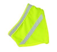 POPETPOP Night Walking Dog Bandana with Reflective Polyester and Fluorescent Yellow for Enhanced Visibility and Machine Washable Pet Bib