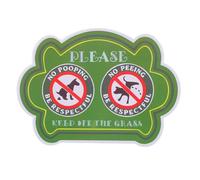 POPETPOP No Pets Pooping Signs Warning Dog Sign Plastic Weatherproof Green Message for Community Lawns