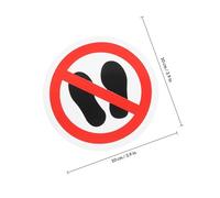 POPETPOP No Step Sticker Labels 10X10Cm 10Pcs Self-Adhesive Safety Decals for Hazardous Area Marking in Factory Workshops