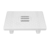POPETPOP Non-Slip Office Footstool Under Desk with Rocking Function, White Ergonomic Foot Rest for Adults and, Anti-Slip Raised Footrest for Home and Office Use