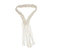 POPETPOP Nordic Style Handmade Macrame Woven Hairband for Women, Cotton Rope Travel Headband, Lightweight Outdoor Hair Accessory for Casual and Wedding Use