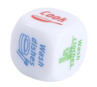 POPETPOP Novelty Dice Set for Adults with Funny Marks and Anti-wearing Pmma Material, Creative Housework Game Dice for Family Fun and Practical Jokes