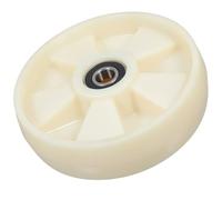 POPETPOP Nylon Smooth Rotation with Bearings Swivel Caster Wheels 200x50mm Pallet Jack Replacement Wheels Beige for and Supermarkets