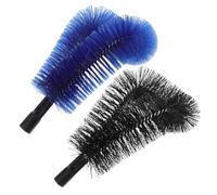 POPETPOP Nylon Stainless Steel Threaded Gutter Cleaning Brush Heads 2Pcs for Exterior Warehouse Roof and Residential Leaf Cleaning Tool