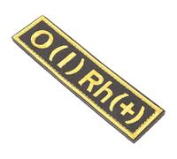 POPETPOP O Positive Blood Type Embroidered Sew-On Patch with Hook and Loop Fastener, Identification Badge for Uniforms and Jackets, Russian Ukrainian Style