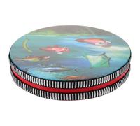 POPETPOP Ocean Drum for Kids, Wooden round Shaking Drum with Beads Producing Ocean Wave Sound, Sturdy Musical Instrument for Camping and Party Use