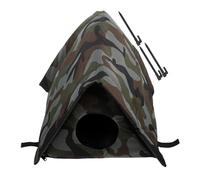 POPETPOP Outdoor Cat House Waterproof Shelter Insulated Heated Elevated Base Windproof and Rainproof Design for Winter Use Cozy All-Weather Animal Shelter for Outdoor Cats