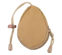 POPETPOP Outdoor Everyday Carry Key Storage Pouch in Mud Color, Portable Oxford Fabric Key Holder with Zippered Cash Compartment, Tactical Small Gear Bag for Commuting and Outdoor Use