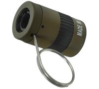 POPETPOP Outdoor Mini Telescope Portable Finger Monocular with Rotating Focus Lightweight Metal Composite Full Achromatic Lens Green Built-in Finger Ring for Outdoor Camping