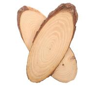 POPETPOP outdoor pathway stones 2 Pcs 8.5-Inch Wooden Stepping Stones Oval Wood Pieces for Walkways, Safe and Secure, Easy to Install