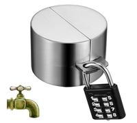 POPETPOP Outside Tap Lock with Combination Padlock: Heavy Duty Stainless Steel Garden Tap Cover Prevents Water Theft for Home and Allotment, 3.5X2In