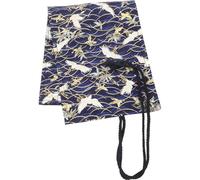 POPETPOP Oxford Fabric Lipstick Roll Bag Makeup Brush Storage Pouch Sturdy Cosmetic Organizer for Artists and Students