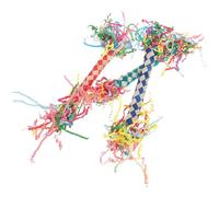 POPETPOP Parakeet Chewing 3Pcs Colorful Paper Thread Foraging Fun for Pet Birds in Cage