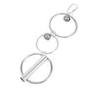 POPETPOP Parrot Chewing Stainless Steel Bell String with Hanging Steel Ring for Bird Cage, Bird Diversion Bell Pendant for Parrots and Budgies, Sturdy Chew and Play for African Grey