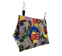 POPETPOP Parrot Hanging Hammock Canvas Bird Nest Bed Large Size Pet Hanging Bed for Cages Suitable for Parrots and Small Birds Random Style