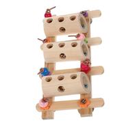 POPETPOP Parrot Toy Bird Cage Accessory Peanut Feeding Barrel Creative Foraging Toy for Small Birds