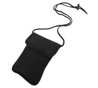 POPETPOP Passport Wallet Travel Document Organizer Bag, Nylon Black Lightweight Versatile Storage for Business Trips and Travel, Men and Women