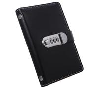 POPETPOP Password Lock Book with Combination Lock Compact Money Saving Notebook with 50 Double-Sided Pages Obsidian Black Lockable Password Keeper for Budget and Cash Storage