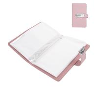 POPETPOP Password Lock Cash Budget Binder Savings Challenge Journal with 50 Double-Sided Pages, Personal Finance Organizer Book in Princess Pink for Money Saving and Budget Planning