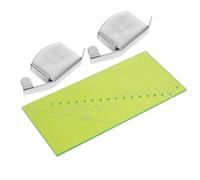 POPETPOP Patchwork Sewing Ruler Set with Perforated Seam Gauge and 2 Large Magnetic Guides, Plastic Quilting Fabric Measuring Tool for Handmade DIY Sewing and Stitching