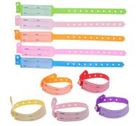 POPETPOP Patient Identification Medical Wristbands 100Pcs Disposable Hospital Id Bracelets Plastic Armbands with Writable Labels for Adult Inpatient Use