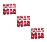 POPETPOP Pcs Cat Socks Christmas Stockings Funny Christmas Casual Socks Christmas Pet Dog Traction Socks Socks Dog Winter Socks Santa Paw Socks for Cats Dog Socks Red